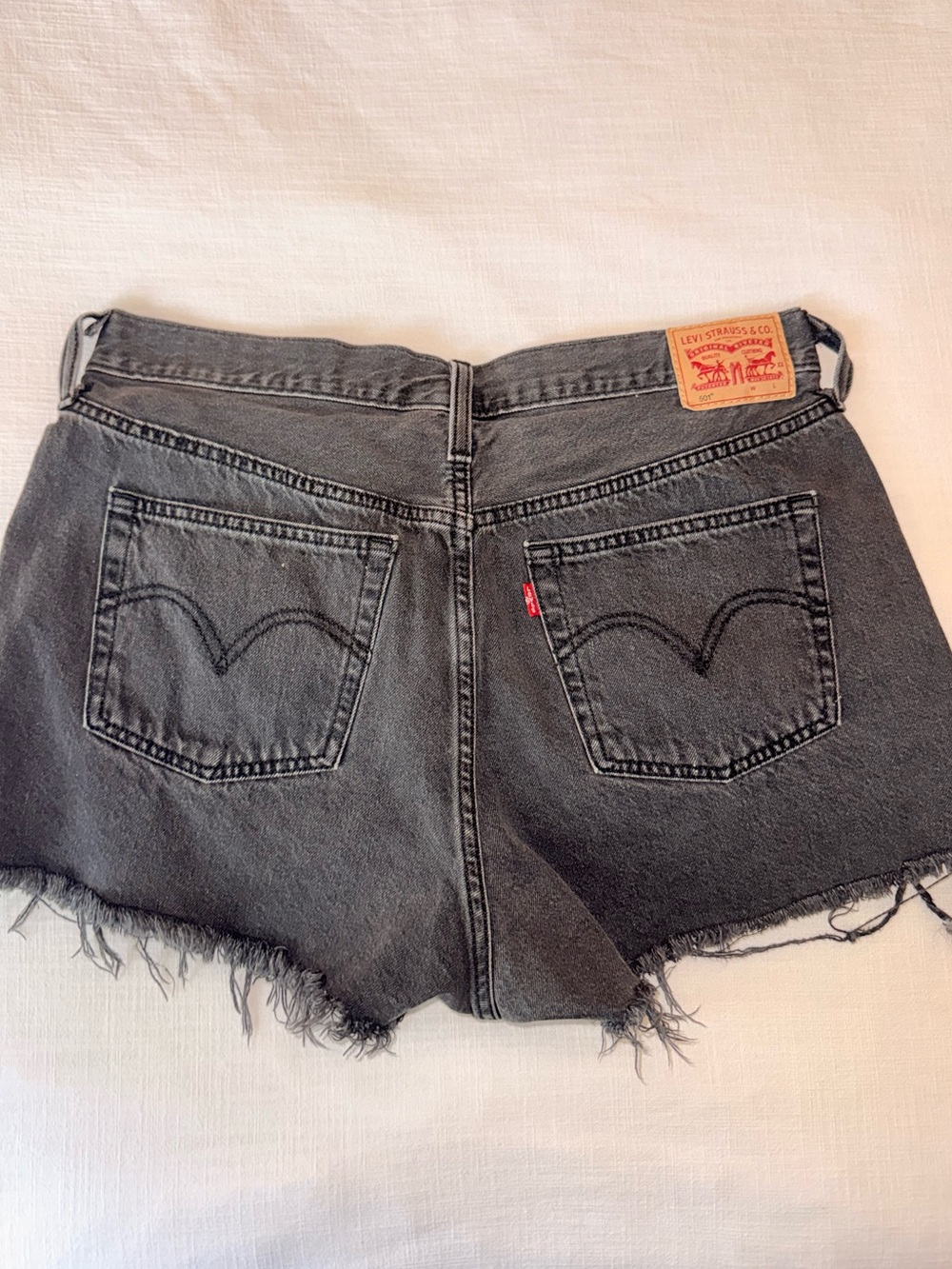Levi's 501’s Black Washed Denim Cutoff Shorts